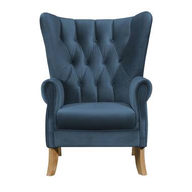 Jacinto wingback chair discount blue